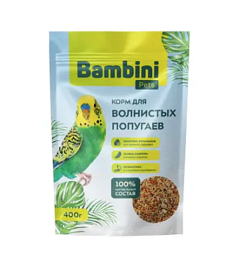 Купить bambini pets Сухой корм для волнистых попугайчиков