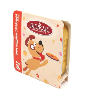 Купить berkley №2 влажный корм для собак, филе индейки с горбушей в желе (ламистер)