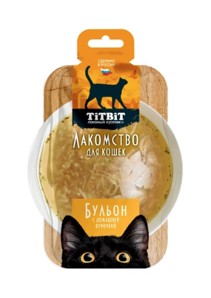 Купить titbit Лакомый кусочек лакомство для кошек, Бульон с домашней курочкой