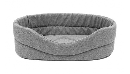Купить zooexpress nord №6 Лежанка для кошек и собак овальная, серая