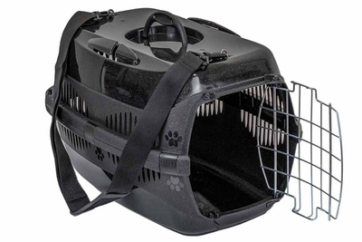 Купить СКИДКА yami-yami переноска для собак и кошек "Спутник" с наплечным ремнем, черный, до 9 кг