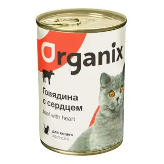 Organix консервы для кошек с говядиной и сердцем