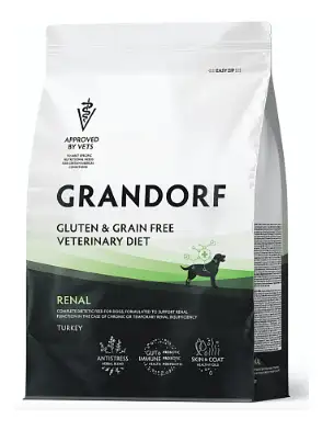 Купить grandorf veterinary diet dog renal полнорационный диетический корм для собак, для поддержания функций почек при ХБН срок годности до 07.11.26