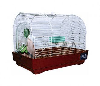 Купить №1 клетка для хомяков саквояж 2-этажная укомплектованная, коричневая