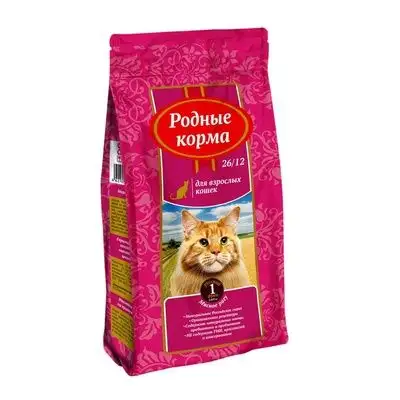 Купить Родные корма сухой корм для взрослых кошек, с мясным рагу