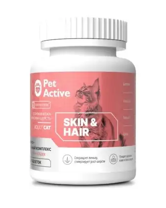 Купить biopetactive skin&hair мультивитаминный комплекс для кошек для поддержания здоровой кожи и шерсти