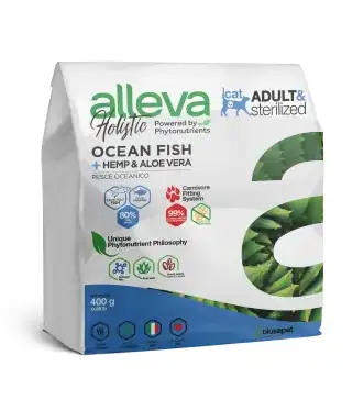 Купить alleva holistic cat adult ocean fish сухой корм для взрослых и стерилизованных кошек с океанической рыбой, коноплей и алое вера