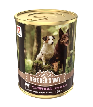 Купить Зоогурман breeder's way консервы для взрослых собак с телятиной и ягненком