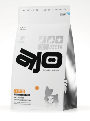 Купить ajo vet dieta hepatic Корм сухой для собак при хронической печеночной недостаточности