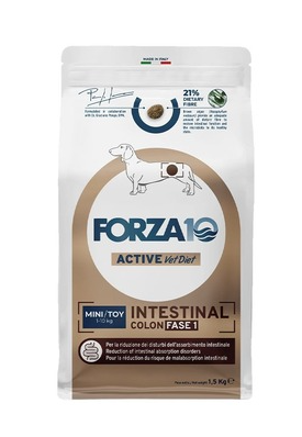 Купить forza10 active vetdiet intestinal colon fase 1 mini/toy сухой диетический корм для взрослых собак мелких пород, для лечения колитов и недостаточности поджелудочной железы, с рыбой