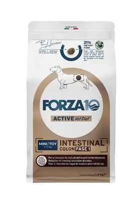 Купить forza10 active vetdiet intestinal colon fase 1 mini/toy сухой диетический корм для взрослых собак мелких пород, для лечения колитов и недостаточности поджелудочной железы, с рыбой