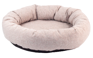 ZOOexpress Лежанка для кошек и собак пухлик круглый Nord, бежевый