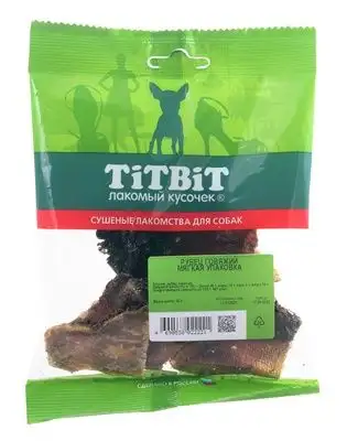 Купить titbit лакомство для собак рубец говяжий - мягкая упаковка