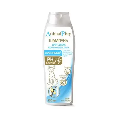 Купить animal play шампунь укрепляющий с аллантоином и витаминами для короткошерстных собак