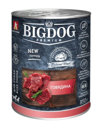 Купить Зоогурман консервы для взрослых собак "big dog premium" с говядиной