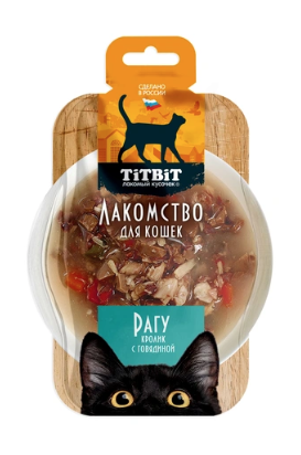 Купить titbit Лакомый кусочек лакомство для кошек, Рагу кролик с говядиной