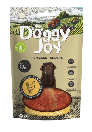 Купить doggy joy лакомство для собак крупных пород, нарезка куриного филе