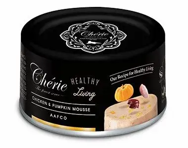 Купить pettric cherie healthy living влажный корм для взрослых кошек мусс из курицы с тыквой (банка)