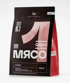 Купить Одно Мясо сухой полнорационный корм для стерилизованных кошек с мясом курицы