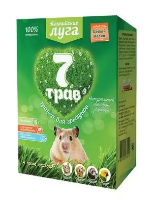 Купить Альпийские луга лакомства травка "7 трав" для грызунов (лоток), набор для проращивания