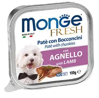 Monge Dog Fresh влажный корм для взрослых собак всех пород с ягненком (ламистер)