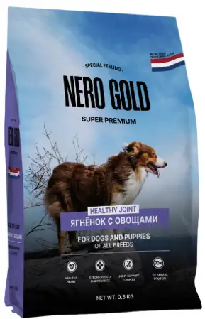 Купить nero gold super premium healthy joint сухой корм для собак и щенков всех возрастов с мясом ягненка и овощами