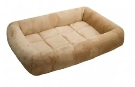 Купить yami-yami лежак прямоугольный с валиком для собак и кошек бежевый