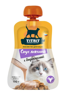 Купить titbit лакомство для кошек Соус мясной с бараниной