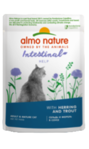 Купить almo nature Влажный корм для взрослых кошек для поддержания пищеварения с сельдью и форелью в соусе (пауч)