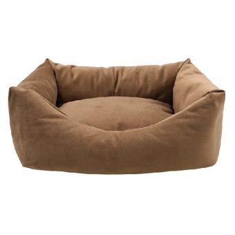 ZOOexpress «CITY» лежанка пухлик со съемным чехлом для кошек и собак мебельная ткань, коричневая