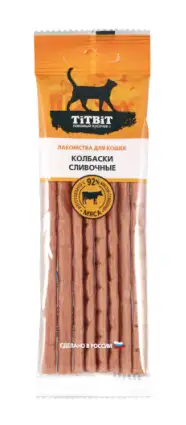 Купить titbit Золотая коллекция лакомство для кошек сливочные колбаски