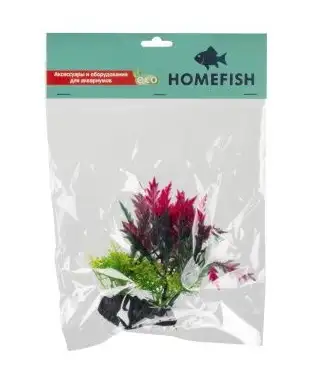 HOMEFISH Колеус растение для аквариума пластиковое с грузом