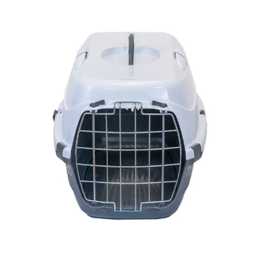 Купить homepet переноска для собак и кошек серо-белая