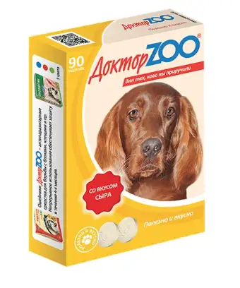 Купить ДОКТОР zoo Кормовая добавка для собак с сыром