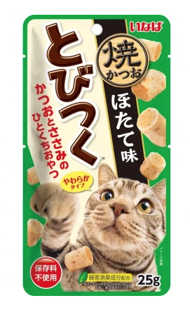 Купить inaba tobitsuku yakikatsuo Лакомство для кошек Снеки со вкусом морского гребешка