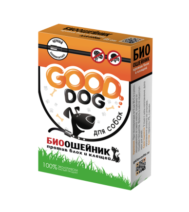 Купить good dog БИО Ошейник антипаразитный для собак от блох и клещей, черный