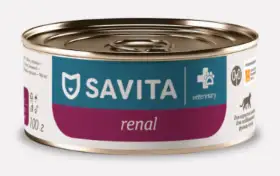 SAVITA vet Renal консервы для взрослых кошек для поддержания функции почек
