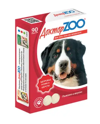 Купить ДОКТОР zoo Кормовая добавка для собак для здоровья кожи и шерсти с биотином