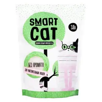 Купить smart cat силикагелевый наполнитель для чувствительных кошек без аромата