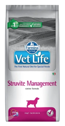 Купить farmina vet life struvite management сухой корм для взрослых собак всех пород для снижения рецидивов МКБ