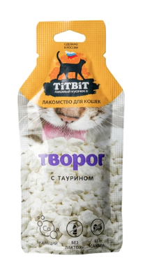 TITBIT Лакомство для кошек Творог с таурином