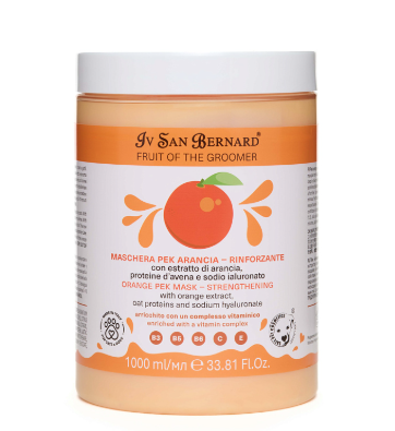 Купить iv san bernard fruit of the grommer orange Восстанавливающая маска для слабой выпадающей шерсти с протеинами овса для собак и кошек
