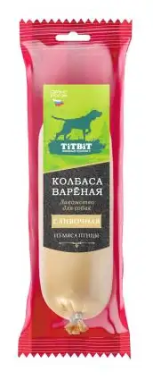 Купить titbit Лакомства для взрослых собак колбаса вареная Сливочная