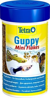 Купить tetra guppy mini flakes Корм для гуппи и других живородящих, хлопья