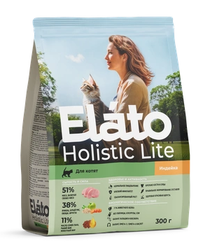 Купить elato holistic lite сухой корм  для котят, беременных и кормящих кошек с индейкой