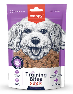 Wanpy Dog лакомство для собак "Тренировочные кусочки" из утки
