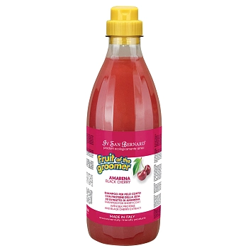 Купить iv san bernard fruit of the grommer black cherry Шампунь для короткой шерсти с протеинами риса для собак и кошек