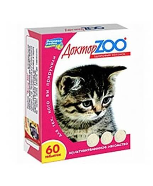 Купить ДОКТОР zoo здоровый котенок мультивитаминное лакомство для котят с кальцием