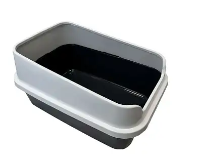 HOMECAT Комфорт плюс туалет для кошек с бортиком серо-белый