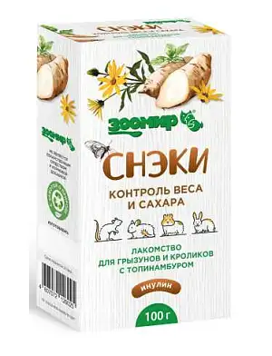 ЗООМИР СНЭКИ лакомство Контроль веса и сахара лакомство для грызунов и кроликов с топинамбуром